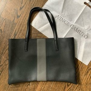Vince Camino Black Leather Tote- Brand New